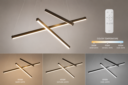 Modern Chandelier, 3 to 9 Bar Pendant Light for Living Room Ceiling