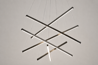 Modern Chandelier, 3 to 9 Bar Pendant Light for Living Room Ceiling