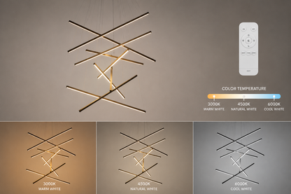 Modern Chandelier, 3 to 9 Bar Pendant Light for Living Room Ceiling
