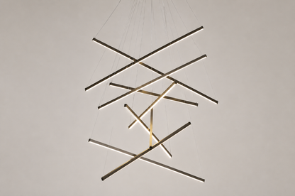 Modern Chandelier, 3 to 9 Bar Pendant Light for Living Room Ceiling