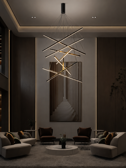 Modern Chandelier, 3 to 9 Bar Pendant Light for Living Room Ceiling