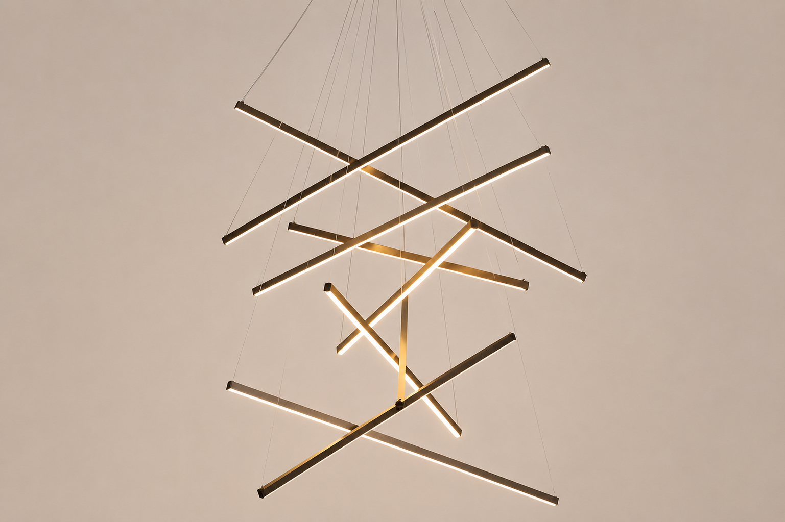 Modern Chandelier, 3 to 9 Bar Pendant Light for Living Room Ceiling