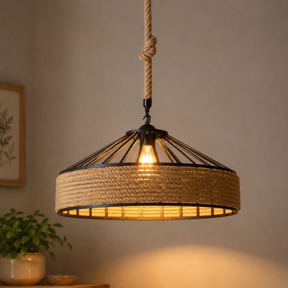 Vintage Rope Ceiling Pendant Light