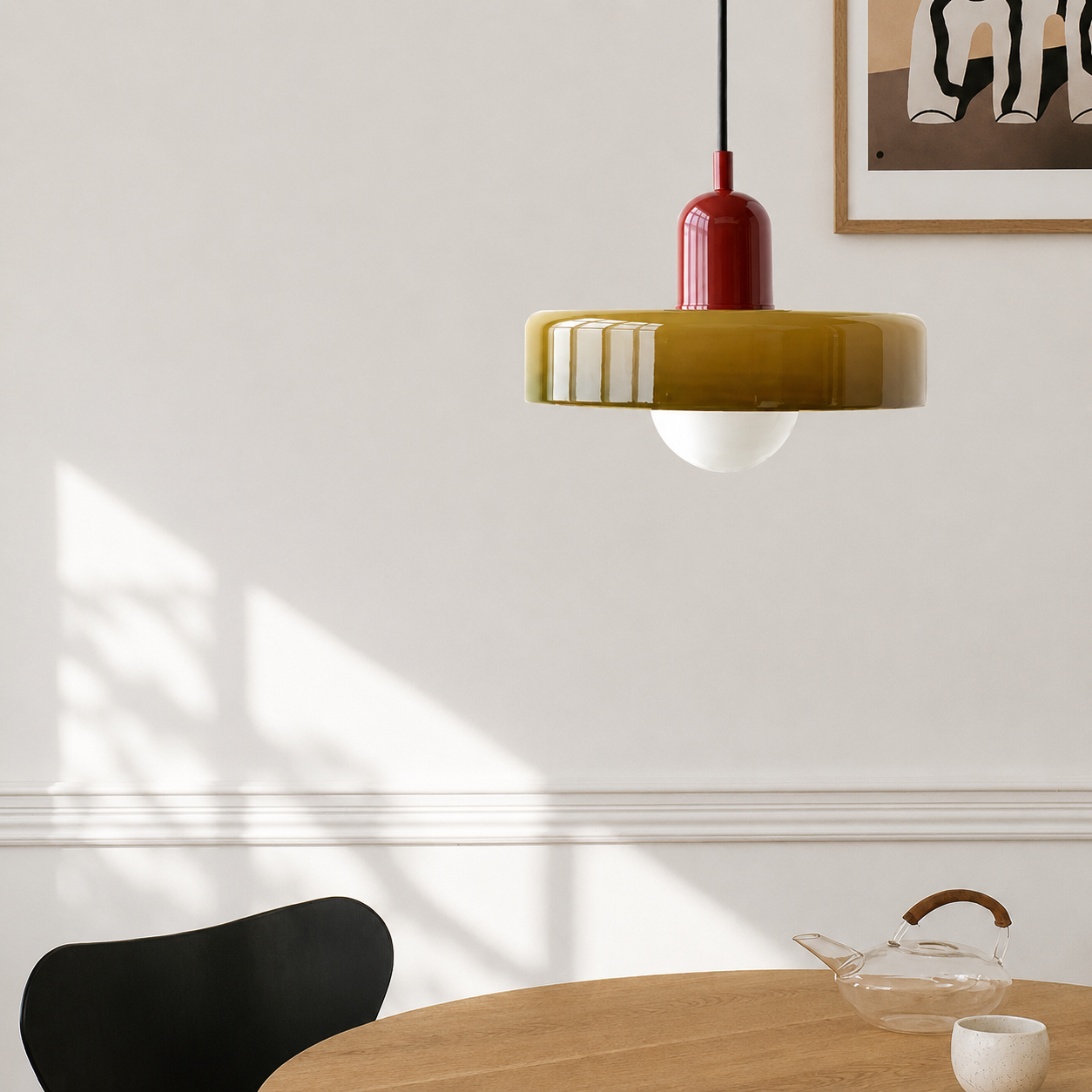 Retro 70's Dish Style Light Pendant