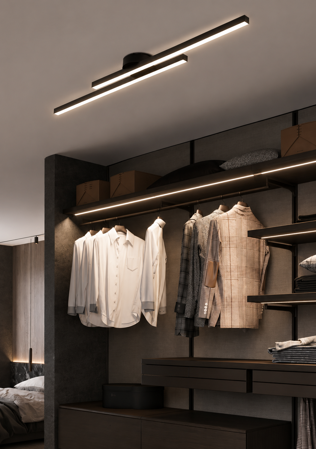 Twin-Bar Ceiling Light